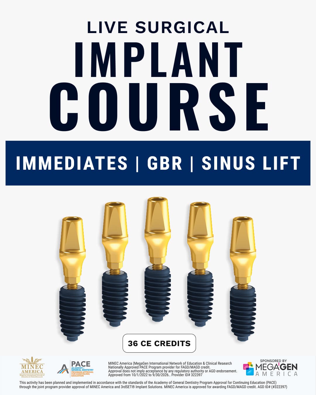 promo for a Live Surgical Implant Course