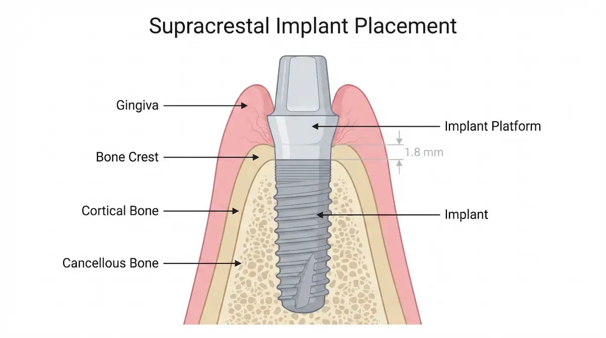 supracrestal-implant-placement-above-bone-crest-diagram