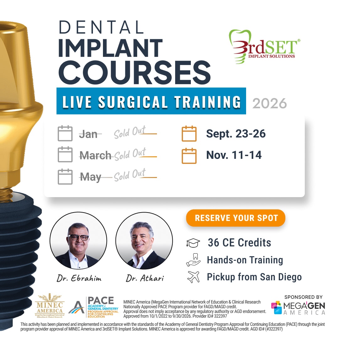 3rdSET 2026 Dental Implant Course Calendar
