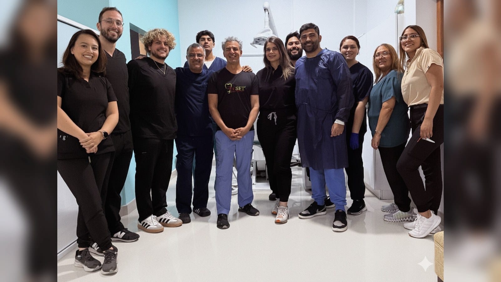 General dentists and mentors during a live-patient implant placement course